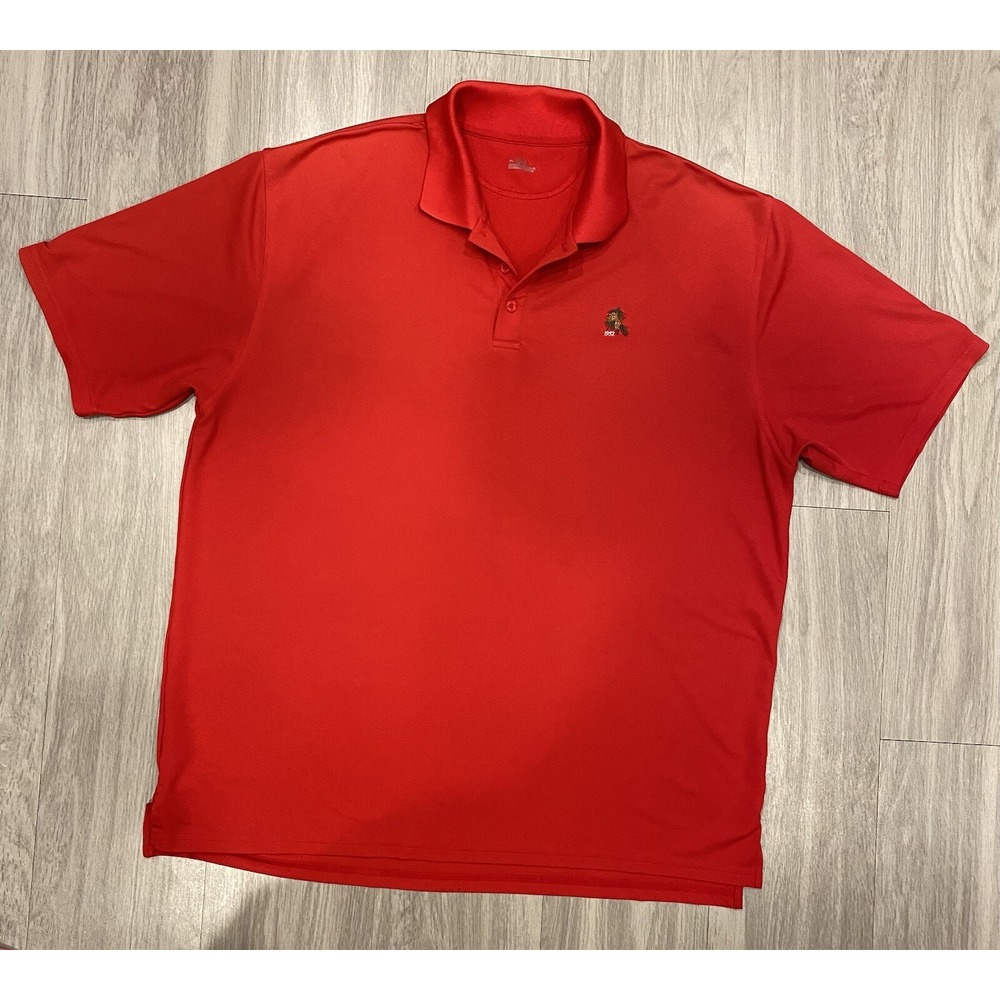Under Armour Polo Shirt Mens 2XL Red Striped Golf 1952 *Flaws* XXL Pine Cones